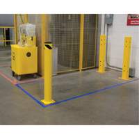 Safety Bollard, Steel, 42" H x 5-1/2" W, Yellow Seaboard Timber Mart