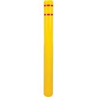 Polyethylene Bollard Cover, 4-1/2" Dia. x 52" L, Red/Yellow Seaboard Timber Mart