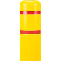 Polyethylene Bollard Cover, 4-1/2" Dia. x 52" L, Red/Yellow Seaboard Timber Mart