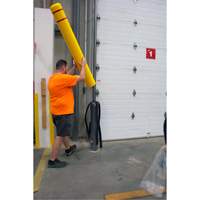 Capuchon en poly&eacute;thyl&egrave;ne pour borne de protection, 6-5/8" dia. x 52" l, Rouge/Jaune Seaboard Timber Mart