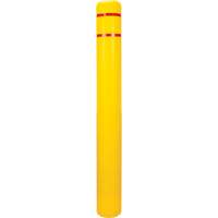 Polyethylene Bollard Cover, 6-5/8" Dia. x 60" L, Red/Yellow Seaboard Timber Mart