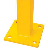 Corner Post for Light-Duty Guard Rails, Steel, 42" H, Safety Yellow Seaboard Timber Mart