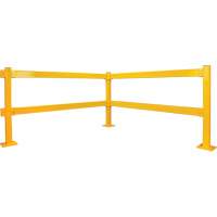 Lift-Out Guard Rail, Steel, 3' L x 4" H, Safety Yellow Seaboard Timber Mart
