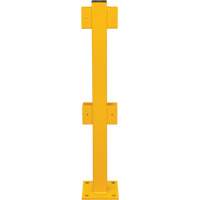 In-Line Post for Light-Duty Guard Rails, Steel, 42" H, Safety Yellow Seaboard Timber Mart