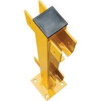 In-Line Post for Light-Duty Guard Rails, Steel, 42" H, Safety Yellow Seaboard Timber Mart