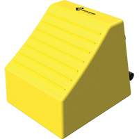 Checkers Safety Heavy-Duty Ultra Class Mining Wheel Chock, HDPE, Yellow, 14-1/2" W x 17-1/2" D x 16" H Seaboard Timber Mart