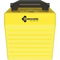 Checkers Safety Heavy-Duty Ultra Class Mining Wheel Chock, HDPE, Yellow, 14-1/2" W x 17-1/2" D x 16" H Seaboard Timber Mart