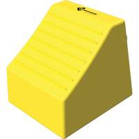 Checkers Safety Heavy-Duty Ultra Class Mining Wheel Chock without Bracket, HDPE, Yellow, 14-1/2" W x 17-1/2" D x 16" H Seaboard Timber Mart