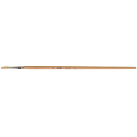 Pure White Bristle Round Marking Paint Brush, 5/32" Brush Width, White China, Wood Handle Seaboard Timber Mart