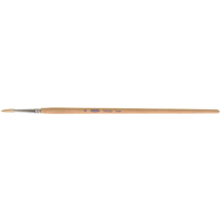 Pinceau de forme ronde en soies blanches pures pour marquage, Largeur de la brosse de 3/16", Soie blanche, Manche &agrave; Bois Seaboard Timber Mart