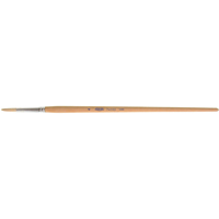 Pure White Bristle Round Marking Paint Brush, 7/32" Brush Width, White China, Wood Handle Seaboard Timber Mart