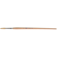 Pure White Bristle Round Marking Paint Brush, 9/32" Brush Width, White China, Wood Handle Seaboard Timber Mart