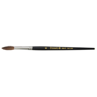 Black Pointed Bristle Artist Brush, 5.7 mm Brush Width, Camel Hair, Wood Handle Seaboard Timber Mart