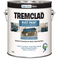 Peinture antirouille &agrave; base d'eau Tremclad, 3,78 L, Gallon, Noir Seaboard Timber Mart