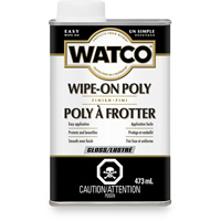 Teinture &agrave; essuyage en poly Watco, 473 ml, Transparent, Brillant Seaboard Timber Mart