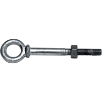 Eye Bolts, 3/8" Dia., 2-1/2" L, Galvanized, 1200 lbs. (0.6 tons) Capacity Seaboard Timber Mart