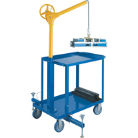 Tall Industrial Lifting Device with Mobile Cart, 500 lbs. (0.25 tons) Capacity Seaboard Timber Mart