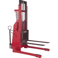 Hydraulic Stacker, Electric Operated, 1500 lbs. Capacity, 96" Max Lift Seaboard Timber Mart