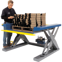 Hydraulic Floor-Height Scissor Lift Tables, Steel, 2000 lbs. Capacity Seaboard Timber Mart