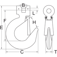 Clevis Slip Hook with Latch - Grade 70 Seaboard Timber Mart