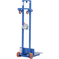 Platform Lift Stacker, Hand Winch Operated, 400 lbs. Capacity, 58" Max Lift Seaboard Timber Mart
