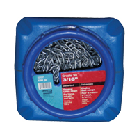 Hot-Dipped Galvanized Chains, Carbon Steel, 3/16" x 150' (45.7 m) L, Grade 30, 630 lbs. (0.315 tons) Load Capacity Seaboard Timber Mart