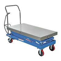 Pneumatic Hydraulic Scissor Lift Table, Steel, 47-1/4" L x 24" W, 1500 lbs. Cap. Seaboard Timber Mart