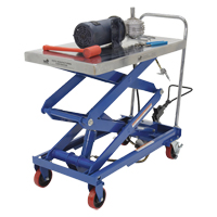 Pneumatic Hydraulic Scissor Lift Table, Steel, 35-1/2" L x 20" W, 800 lbs. Cap. Seaboard Timber Mart