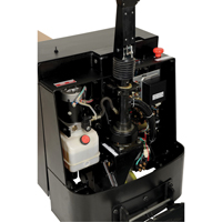 Fully Powered Electric Pallet Truck With  Stand-On Platform, 4500 lbs. Cap., 96" L x 30" W Seaboard Timber Mart