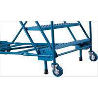 CSA-Certified Rolling Step Ladder with Locking Step, 8 Steps, 30" Step Width, 72" Platform Height, Steel Seaboard Timber Mart