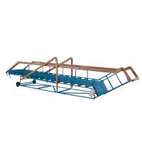 CSA-Certified Rolling Step Ladder with Locking Step, 16 Steps, 30" Step Width, 144" Platform Height, Steel Seaboard Timber Mart