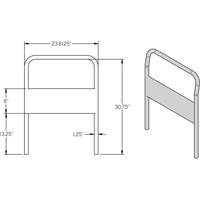 24" Chrome Handle for Platform Truck Seaboard Timber Mart