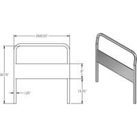 30" Chrome Handle for Platform Truck Seaboard Timber Mart