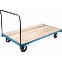 Heavy-Duty Platform Truck, 96" L x 48" W, 2000 lbs. Capacity, Rubber Casters Seaboard Timber Mart