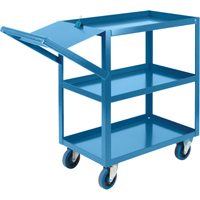 Order Picking Carts, 36" H x 18" W x 46" D, 3 Shelves, 1200 lbs. Capacity Seaboard Timber Mart