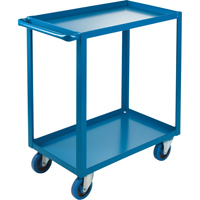 Heavy-Duty Shelf Carts, 2 Tiers, 18" W x 36" H x 33" D, 1200 lbs. Capacity Seaboard Timber Mart