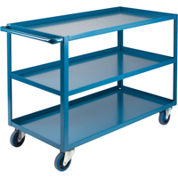 Heavy-Duty Shelf Cart, 3 Tiers, 24" W x 36" H x 51" D, 1200 lbs. Capacity Seaboard Timber Mart