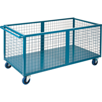 Wire Mesh Box Truck, Steel, 63" L x 30" W x 31.5" H, 25 cu. Ft. Volume, 1200 lbs. Capacity Seaboard Timber Mart