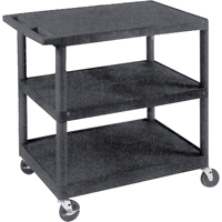 Utility Cart, 3 Tiers, 18" x 34" x 24", 400 lbs. Capacity Seaboard Timber Mart