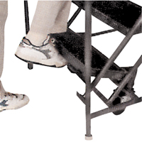 &eacute;chelle roulante &agrave; angle, 9 marches, Antid&eacute;rapant, Inclinaison 50°, Hauteur 90" Seaboard Timber Mart