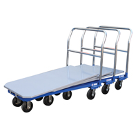 Platform Cart, 48" L x 24" W, 1500 lbs. Capacity, Mold-on Rubber Casters Seaboard Timber Mart