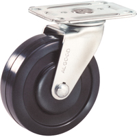 Light-Duty Caster, Swivel, 4" (101.6 mm), Rubber, 150 lbs. (68 kg.) Seaboard Timber Mart