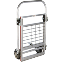 Four Wheel Folding Platform Truck, Aluminum, 750 lbs., 31" L x 23-1/4" W, 39" High Seaboard Timber Mart