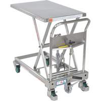 Hydraulic Scissor Lift Table, 31-1/2" L x 19-1/2" W, Stainless Steel, 550 lbs. Capacity Seaboard Timber Mart