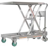 Hydraulic Scissor Lift Table, 31-1/2" L x 19-1/2" W, Stainless Steel, 550 lbs. Capacity Seaboard Timber Mart