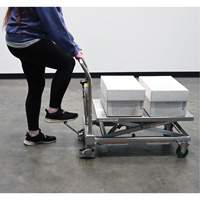 Hydraulic Scissor Lift Table, 31-1/2" L x 19-1/2" W, Stainless Steel, 550 lbs. Capacity Seaboard Timber Mart