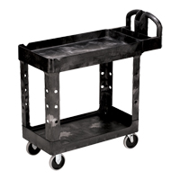 Heavy Duty Utility Cart - 4500-88, 2 Tiers, 17-1/8" x 33-1/4" x 39", 500 lbs. Capacity Seaboard Timber Mart