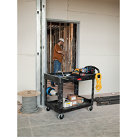 Heavy Duty Utility Cart - 4500-88, 2 Tiers, 17-1/8" x 33-1/4" x 39", 500 lbs. Capacity Seaboard Timber Mart