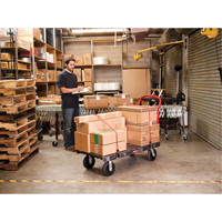 Chariot &agrave; plateforme robuste, 36" lo x 24" la, 1000 lb cap, Roues Caoutchouc Seaboard Timber Mart