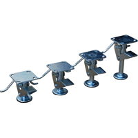 Floor Lock Brakes - Standard Duty, 6" Extended Height, 5-3/32" Retracted Height, Galvanized Seaboard Timber Mart